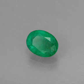 0,33 ctw natürlicher grüner Smaragd, Oval Schliff, SI