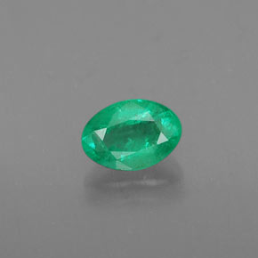 0,41 ctw natürlicher grüner Smaragd, Oval Schliff, SI