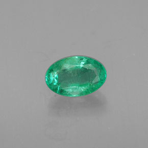 0,42 ctw natürlicher grüner Smaragd, Oval Schliff, SI-I1