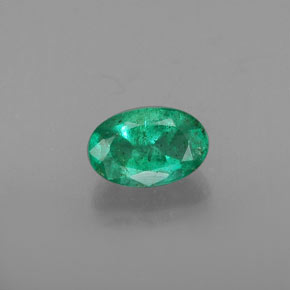 0,49 ctw natürlicher grüner Smaragd, Oval Schliff, SI