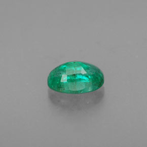 0,49 ctw natürlicher grüner Smaragd, Oval Schliff, SI