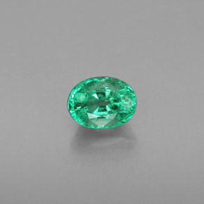 0,48 ctw natürlicher grüner Smaragd, Oval Schliff, SI