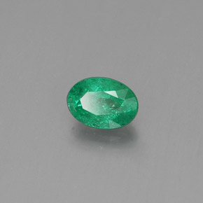 0,39 ctw natürlicher grüner Smaragd, Oval Schliff, SI-I1