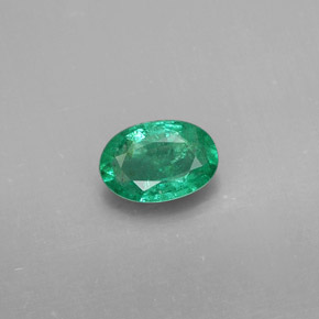 0,34 ctw natürlicher grüner Smaragd, Oval Schliff, SI