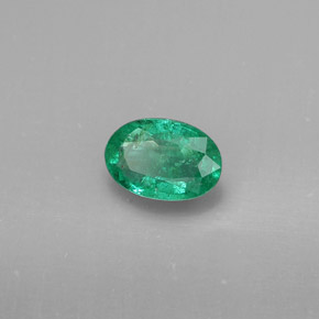 0,34 ctw natürlicher grüner Smaragd, Oval Schliff, SI