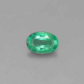 0,32 ctw natürlicher grüner Smaragd, Oval Schliff, SI-I1
