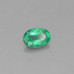 0,32 ctw natürlicher grüner Smaragd, Oval Schliff, SI-I1