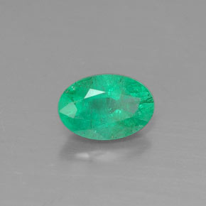 0,42 ctw natürlicher grüner Smaragd, Oval Schliff, SI