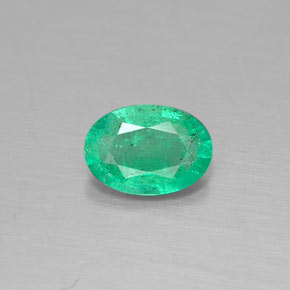 0,31 ctw natürlicher grüner Smaragd, Oval Schliff, SI