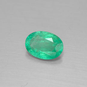 0,31 ctw natürlicher grüner Smaragd, Oval Schliff, SI