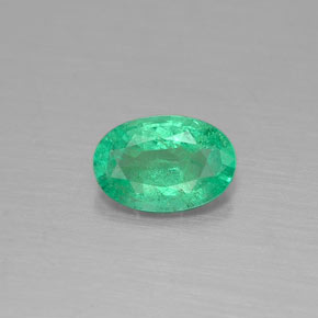 0,33 ctw natürlicher grüner Smaragd, Oval Schliff, SI