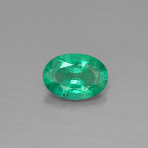 0,31 ctw natürlicher grüner Smaragd, Oval Schliff, SI
