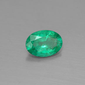 0,31 ctw natürlicher grüner Smaragd, Oval Schliff, SI