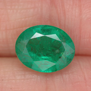 2,68 ctw natürlicher grüner Smaragd, Oval Schliff, SI