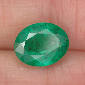 2,68 ctw natürlicher grüner Smaragd, Oval Schliff, SI