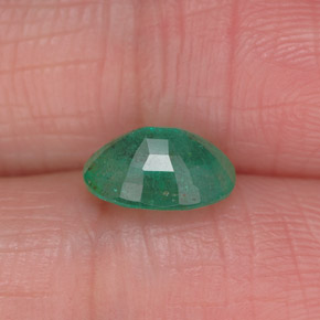 1,13 ctw natürlicher grüner Smaragd, Oval Schliff, SI-I1