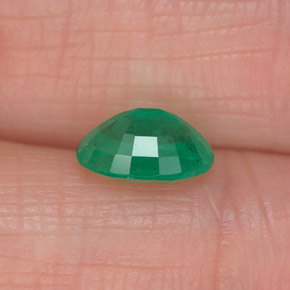 1,17 ctw natürlicher grüner Smaragd, Oval Schliff, SI-I1