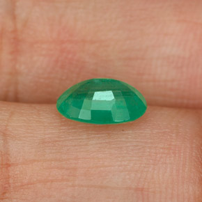 1,07 ctw natürlicher grüner Smaragd, Oval Schliff, SI-I1