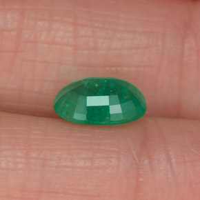 1,13 ctw natürlicher grüner Smaragd, Oval Schliff, I1