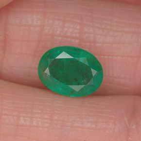 1,25 ctw natürlicher grüner Smaragd, Oval Schliff, I1
