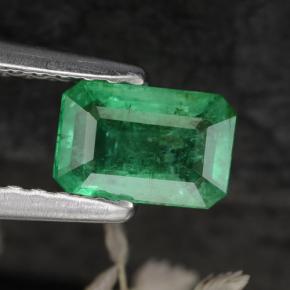 0,55 ctw natürlicher grüner Smaragd, Smaragdschliff, SI-I1