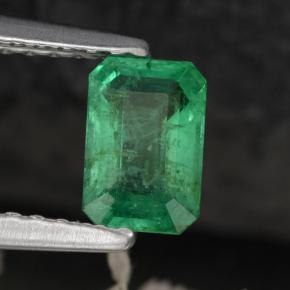 0,55 ctw natürlicher grüner Smaragd, Smaragdschliff, SI-I1