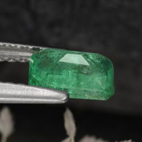 0,55 ctw natürlicher grüner Smaragd, Smaragdschliff, SI-I1