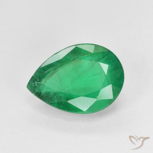 2.53ct Natürlicher Mittelgrün Smaragd, Birnenform, SI-I1