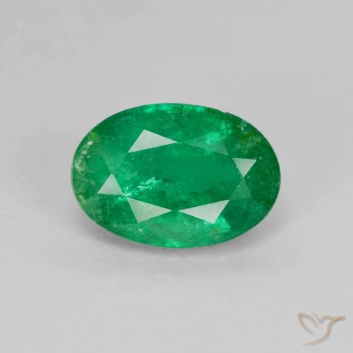 1.68ct Natürlicher Mittelgrün Smaragd, Oval, SI-I1