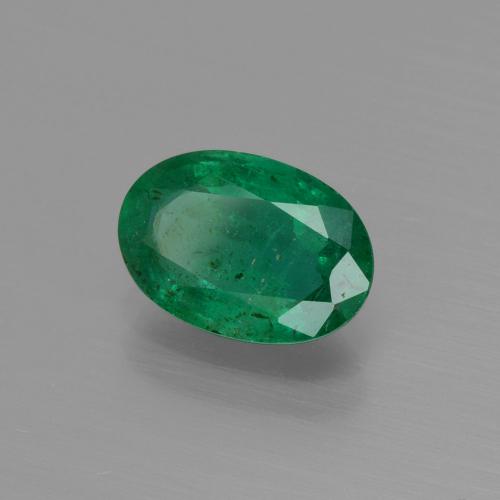 1,43 ctw natürlicher grüner Smaragd, Oval Schliff, SI-I1