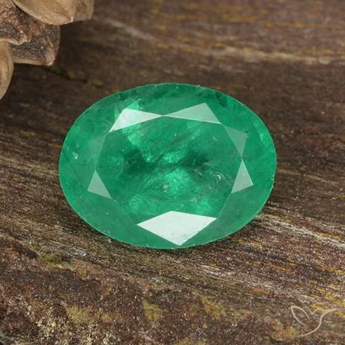 1.07ct Natürlicher Jadegrün Smaragd, Oval, I1