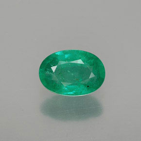 0,82 ctw natürlicher grüner Smaragd, Oval Schliff, SI-I1