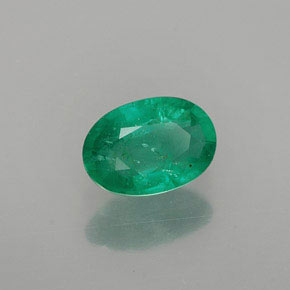0,82 ctw natürlicher grüner Smaragd, Oval Schliff, SI-I1