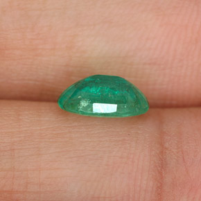 1,06 ctw natürlicher grüner Smaragd, Oval Schliff, SI-I1
