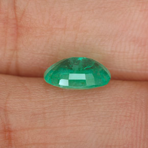 1,07 ctw natürlicher grüner Smaragd, Oval Schliff, SI-I1