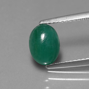 1,70 ctw natürlicher grüner Smaragd, Oval Schliff, Lichtdurchlässig
