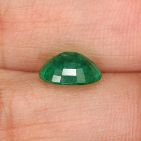1,09 ctw natürlicher grüner Smaragd, Oval Schliff, I1