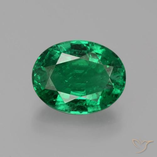 2.47ct Natürlicher tiefgrün Smaragd, Oval, SI