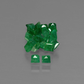  ct natürliche grüner Smaragd-Edelsteine, Quadrat, SI