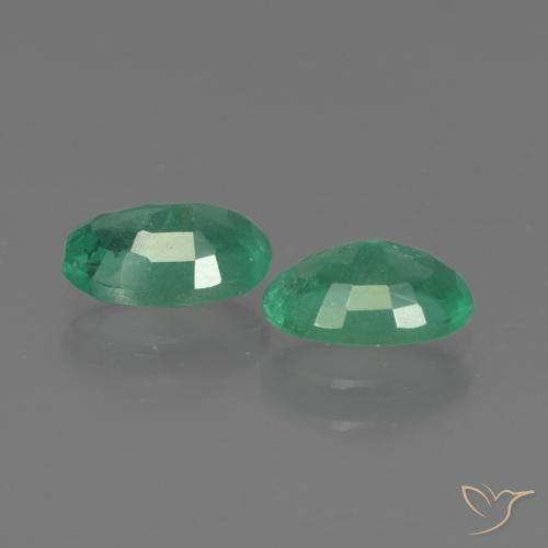 1,37 ct natürliche grüner Smaragd-Edelsteine, Oval Schliff, SI