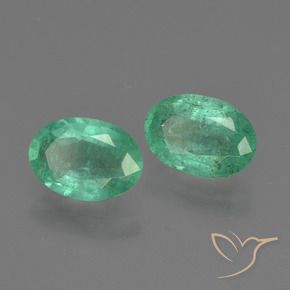 1.51 ct natürliche Mittelgrün Smaragd-Edelsteine, Oval, SI