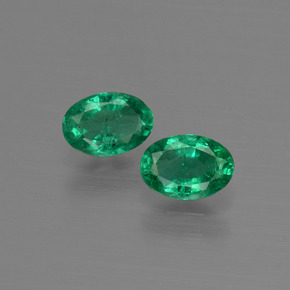  ct natürliche grüner Smaragd-Edelsteine, Oval Schliff, SI