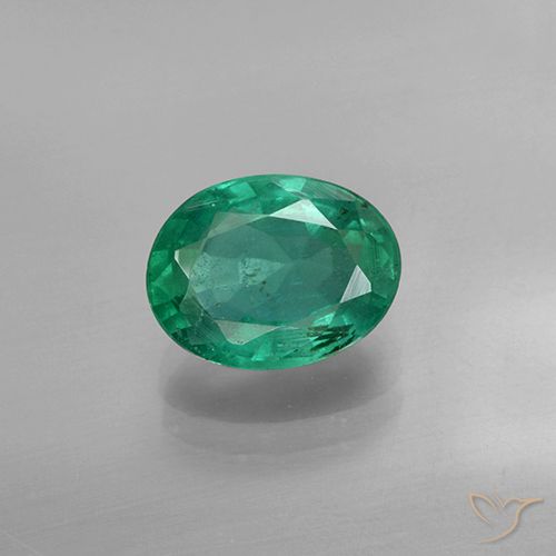 1.39ct Natürlicher Kühles Grün Smaragd, Oval, SI