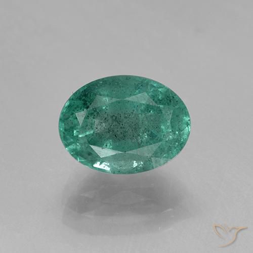 1.41ct Natürlicher Kühles Grün Smaragd, Oval, SI, Photo A