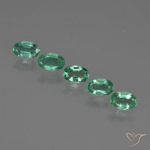 1,15 ct natürliche grüner Smaragd-Edelsteine, Oval Schliff, SI