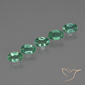 1,15 ct natürliche grüner Smaragd-Edelsteine, Oval Schliff, SI