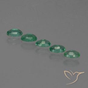 1,15 ct natürliche grüner Smaragd-Edelsteine, Oval Schliff, SI
