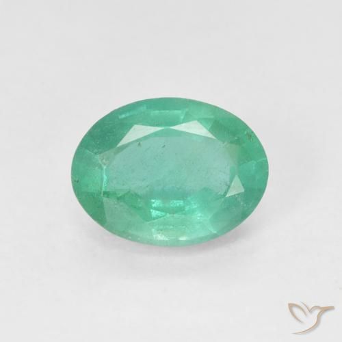 1.62ct Natürlicher Blau-grün Smaragd, Oval, SI, Photo A
