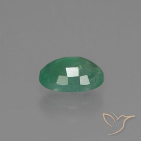 0,85 ctw natürlicher grüner Smaragd, Oval Schliff, SI