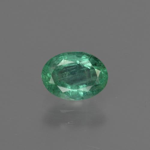0,79 ctw natürlicher grüner Smaragd, Oval Schliff, SI
